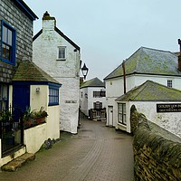 Buy canvas prints of A Charming Street Leading to Port Isaacs Harbour by Beryl Curran