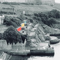 Buy canvas prints of Rainbow Haven on Plymouth Hoe by Beryl Curran