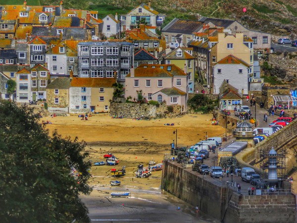 Bustling St Ives Harbour Picture Board by Beryl Curran