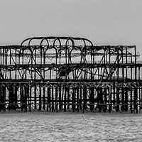 Buy canvas prints of The Haunting Beauty of Brightons West Pier by Beryl Curran