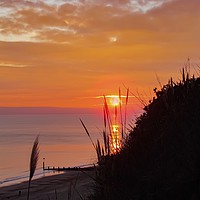Buy canvas prints of Radiant Sunset Bliss in Bournemouth  by Beryl Curran