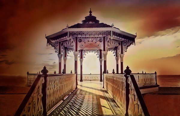 Iconic Victorian Bandstand in Brighton Picture Board by Beryl Curran