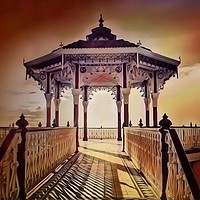 Buy canvas prints of Iconic Victorian Bandstand in Brighton by Beryl Curran