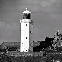 Buy canvas prints of Majestic Icon of Cornwall Godrevy Lighthouse  by Beryl Curran