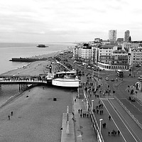 Buy canvas prints of Brighton seafront From Above  by Beryl Curran