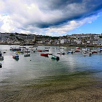 Buy canvas prints of Brooding Skies Over St Ives by Beryl Curran