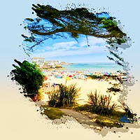 Buy canvas prints of Serenity of Porthminster Beach by Beryl Curran