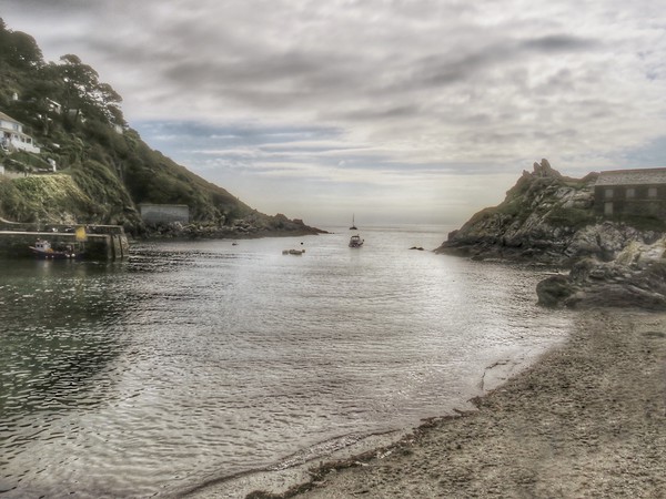 The Serenity of Leaving Polperro Picture Board by Beryl Curran