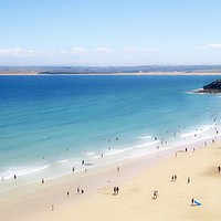 Buy canvas prints of Serene Porthminster Beach in St Ives by Beryl Curran