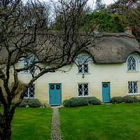 Buy canvas prints of Charming Thatched Cottage in Dorset by Beryl Curran