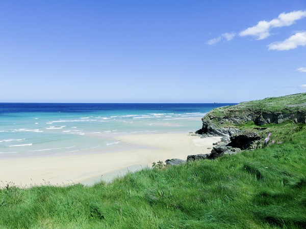 Atlantic Ocean Blues. Hayle Beach Cornwall  Picture Board by Beryl Curran