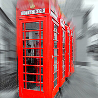 Buy canvas prints of Iconic Red Telephone Boxes in Truro by Beryl Curran