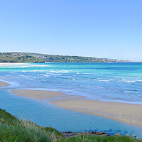 Buy canvas prints of It’s A Beautiful Day. Hayle Beach, Cornwall  by Beryl Curran