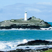 Buy canvas prints of Majestic Godrevy Lighthouse Standing Proudly by Beryl Curran