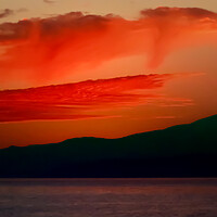 Buy canvas prints of Glowing Cretan Sunset by Beryl Curran