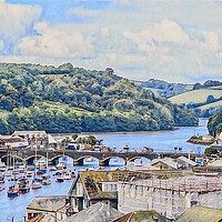 Buy canvas prints of Looe Bridge  Cornwall  by Beryl Curran