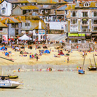 Buy canvas prints of Sunny St Ives Cornwall  by Beryl Curran