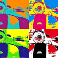 Buy canvas prints of Iconic Lambretta Scooter in Pop Art by Beryl Curran