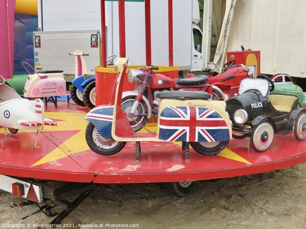 Union Jack Fun on Two Wheels Picture Board by Beryl Curran
