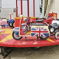 Buy canvas prints of Union Jack Fun on Two Wheels by Beryl Curran