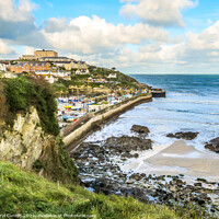 Buy canvas prints of Newquay harbour and headland by Beryl Curran