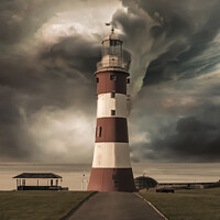 Buy canvas prints of Smeaton’s Tower on Plymouth Hoe by Beryl Curran