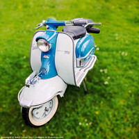 Buy canvas prints of Timeless Icon Restored Lambretta Scooter by Beryl Curran