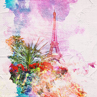 Buy canvas prints of Romance Blooms in Paris by Beryl Curran