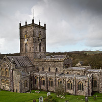 Buy canvas prints of St David's Cathedral  by DEREK ROBERTS