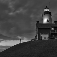 Buy canvas prints of Lighthouse on the top of a hill by Adam Szuly