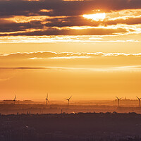 Buy canvas prints of Sunrise over Sheffield  by John Finney