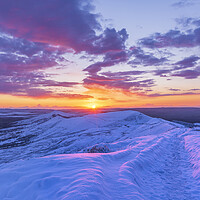 Buy canvas prints of Spring snow across the Peak District National park. by John Finney