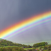 Buy canvas prints of Derbyshire rainbow by John Finney