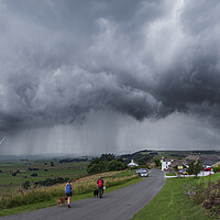 Buy canvas prints of Storm over Eyam Edge in Derbyshire by John Finney