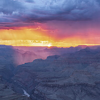 Buy canvas prints of Grand Canyon Monsoon sunset by John Finney