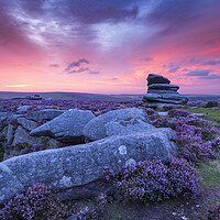 Buy canvas prints of Dawn on Over Owler Tor  by John Finney