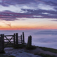 Buy canvas prints of Dawn above Hope Valley by John Finney
