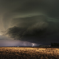 Buy canvas prints of Supercell in the Headlights by John Finney