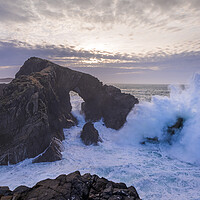 Buy canvas prints of Stac a’ Phris Arch. Isle of Lewis by John Finney