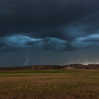 Buy canvas prints of Asperitas cloud lightning, Wyoming by John Finney