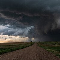 Buy canvas prints of Dorrance Stovepipe Tornado, Kansas by John Finney