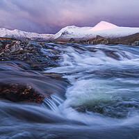 Buy canvas prints of Loch Bà winter sunrise by John Finney