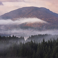 Buy canvas prints of Loch Tulla morning mists by John Finney