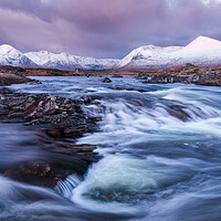 Buy canvas prints of Scottish Highlands Loch Bà & the Black Mountains by John Finney