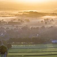 Buy canvas prints of Summer sunrise, Castleton, Derbyshire, Peak Distri by John Finney