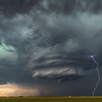 Buy canvas prints of Mesocyclone on a supercell thunderstorm. Texas by John Finney