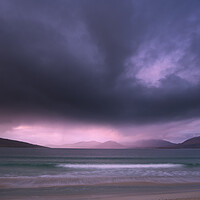 Buy canvas prints of Luskentyre beach atmospheric mood, Isle of Harris by John Finney