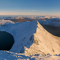Buy canvas prints of Striding Edge from Helvellyn. Lake District by John Finney