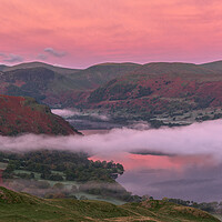 Buy canvas prints of Ullswater red dawn by John Finney