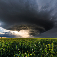 Buy canvas prints of  Arriba Mesocyclone storm, Colorado USA by John Finney